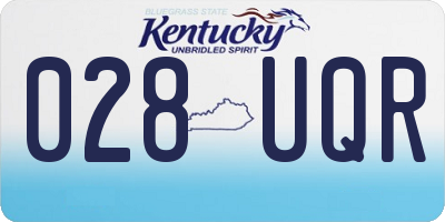 KY license plate 028UQR