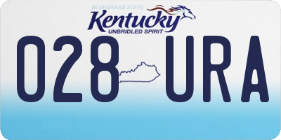 KY license plate 028URA