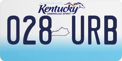 KY license plate 028URB