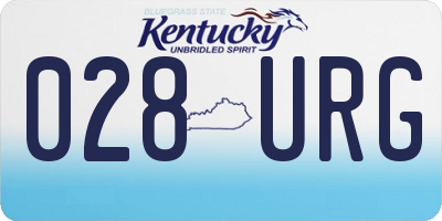 KY license plate 028URG
