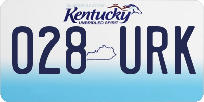 KY license plate 028URK