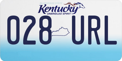 KY license plate 028URL