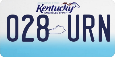 KY license plate 028URN