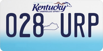 KY license plate 028URP