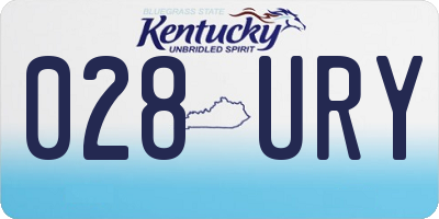 KY license plate 028URY