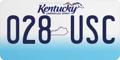KY license plate 028USC