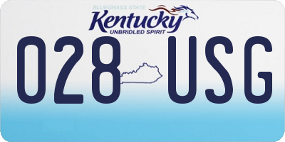 KY license plate 028USG