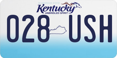 KY license plate 028USH