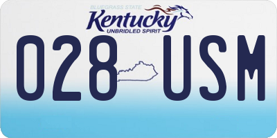 KY license plate 028USM
