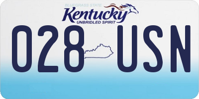 KY license plate 028USN