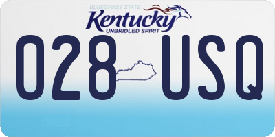 KY license plate 028USQ