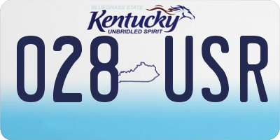 KY license plate 028USR