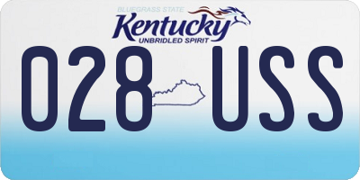 KY license plate 028USS