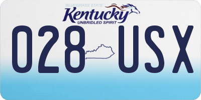 KY license plate 028USX