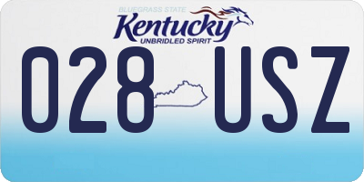 KY license plate 028USZ