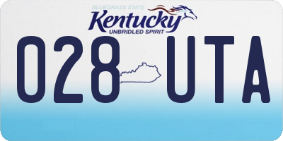 KY license plate 028UTA