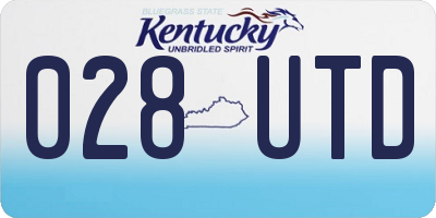 KY license plate 028UTD