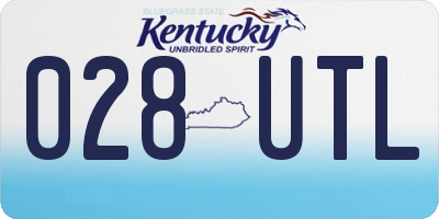 KY license plate 028UTL