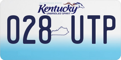 KY license plate 028UTP