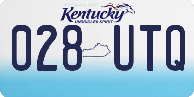 KY license plate 028UTQ