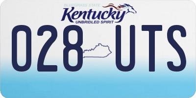 KY license plate 028UTS