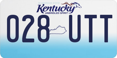 KY license plate 028UTT