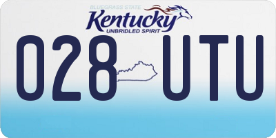KY license plate 028UTU