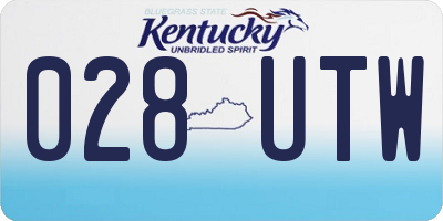 KY license plate 028UTW