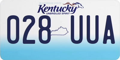 KY license plate 028UUA
