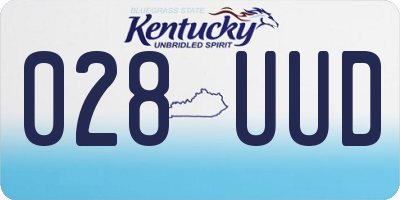 KY license plate 028UUD