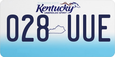 KY license plate 028UUE