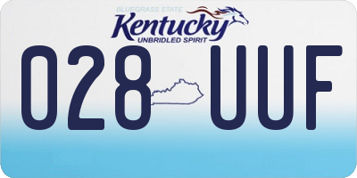 KY license plate 028UUF