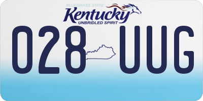 KY license plate 028UUG