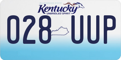KY license plate 028UUP