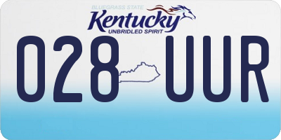 KY license plate 028UUR