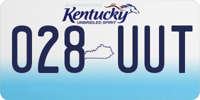 KY license plate 028UUT