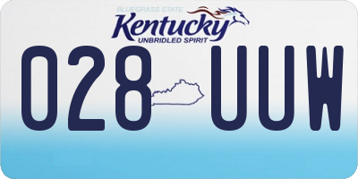 KY license plate 028UUW