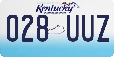 KY license plate 028UUZ