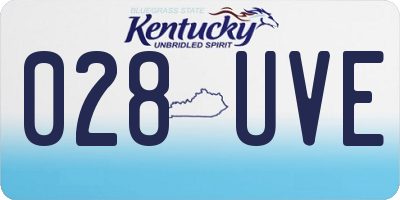 KY license plate 028UVE