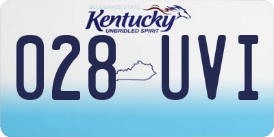 KY license plate 028UVI