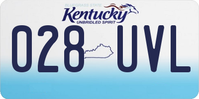 KY license plate 028UVL