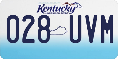 KY license plate 028UVM