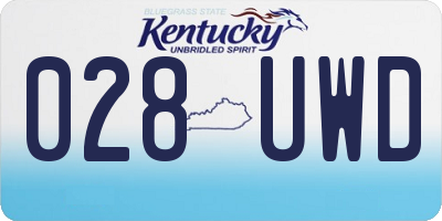 KY license plate 028UWD