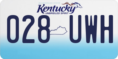 KY license plate 028UWH