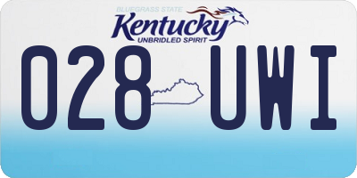 KY license plate 028UWI