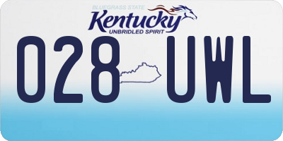 KY license plate 028UWL