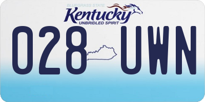 KY license plate 028UWN