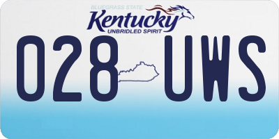 KY license plate 028UWS