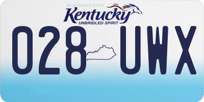 KY license plate 028UWX