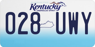 KY license plate 028UWY